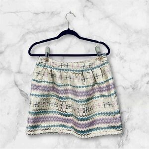 LovPosh multicolor metallic pleated fit and flare skirt size large